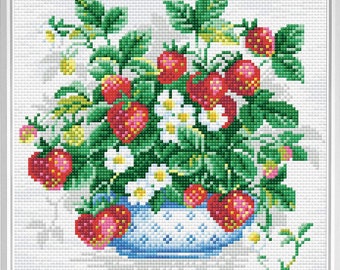 RIOLIS Diamond Mosaic Kit AM0008 Basket of Strawberries