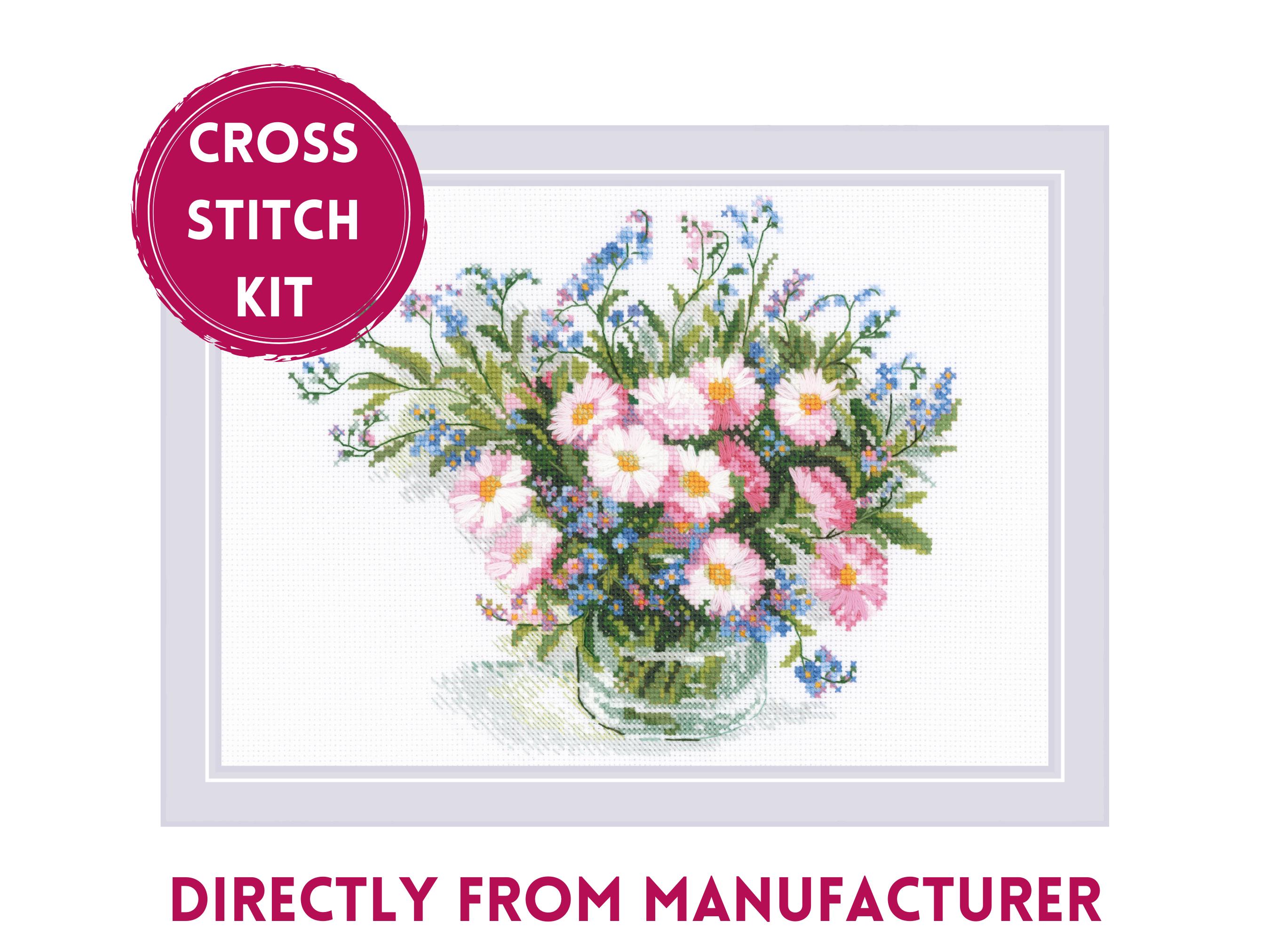 RIOLIS Counted Cross Stitch Kit 2277 Gentle Daisies, Embroidery