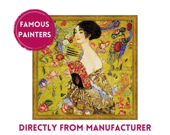 クロスステッチキット 1226 扇を持つ女性 G. クリムトの絵画を元