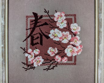 RIOLIS カウントクロスステッチキット 812 春、美しいピンクの桜の花が