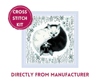 Kit Point De Croix RIOLIS – Yin Et Yang – 30x30cm – Toile Aida 5.4 Points/cm