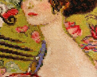 RIOLIS クロスステッチキット 1226 G. クリムトの絵画「扇を持つ女性