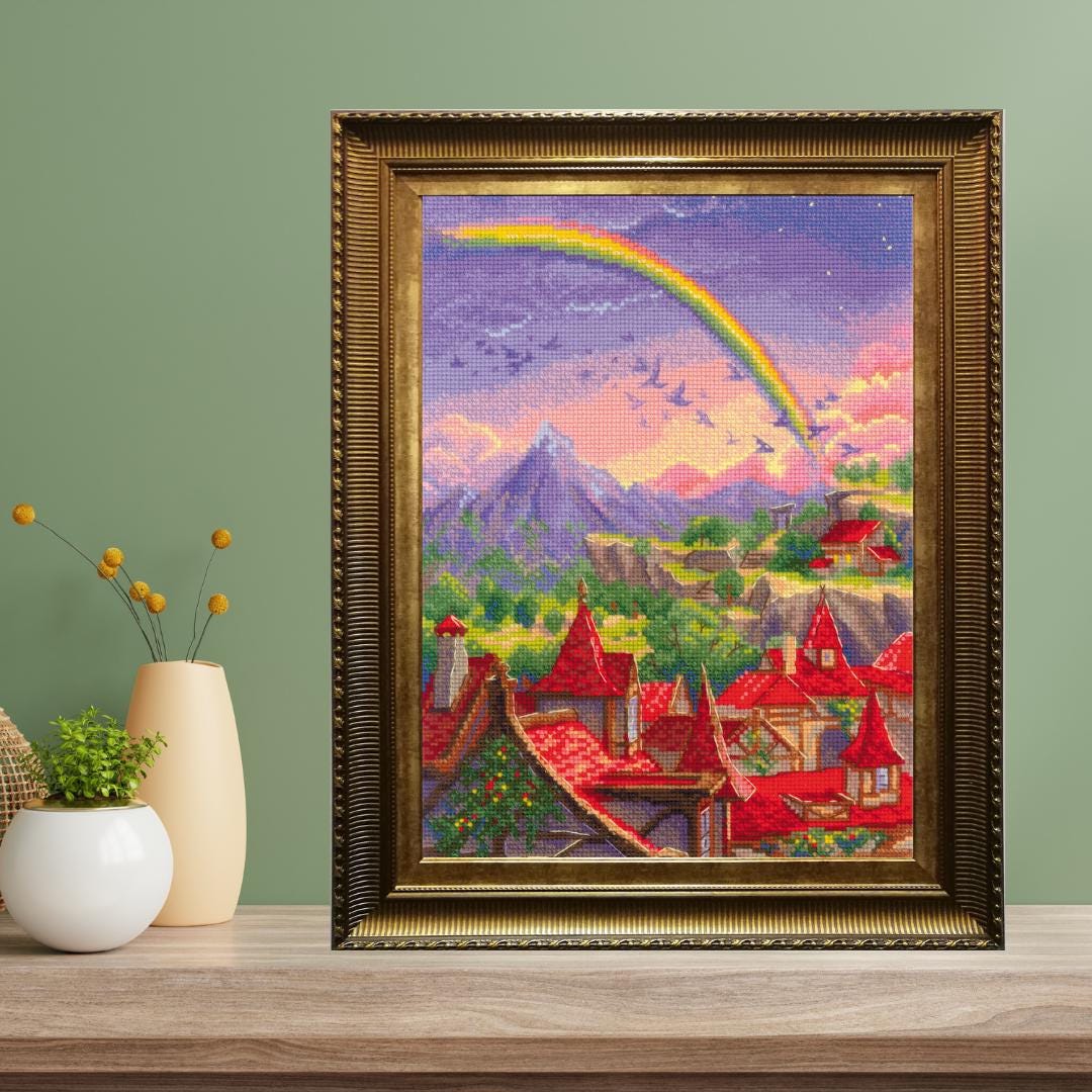 Riolis Kreuzstich Stickpackung West Wind - Zählmuster 21x30cm Mit Wolle Und Nadel