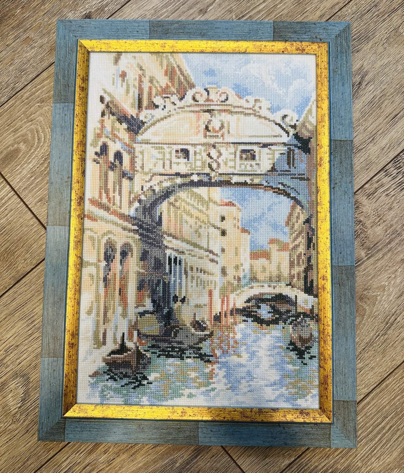 RIOLIS 1552 Venice. Bridge Of Sighs Cross Stitch Kit, Coton, Multi Color, 26 X 38 X 0, 1 Cm