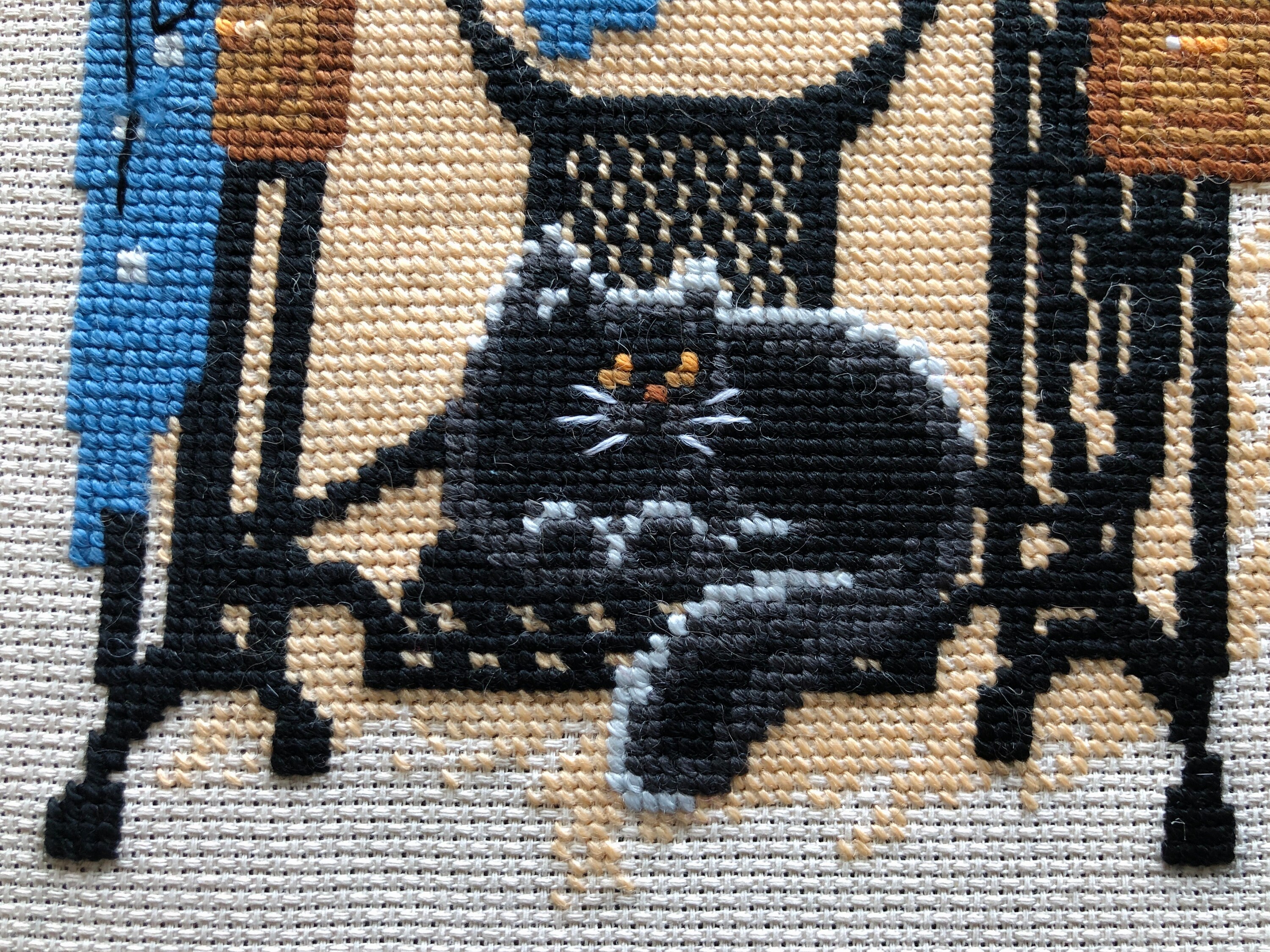 Kit Point De Croix Compté Kit Point De Croix Riolis - Chat En