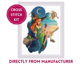 RIOLIS Magic Lessons Cross Stitch Kit - 9?? X 11?? Embroidery Kit For Beginners & Advanced