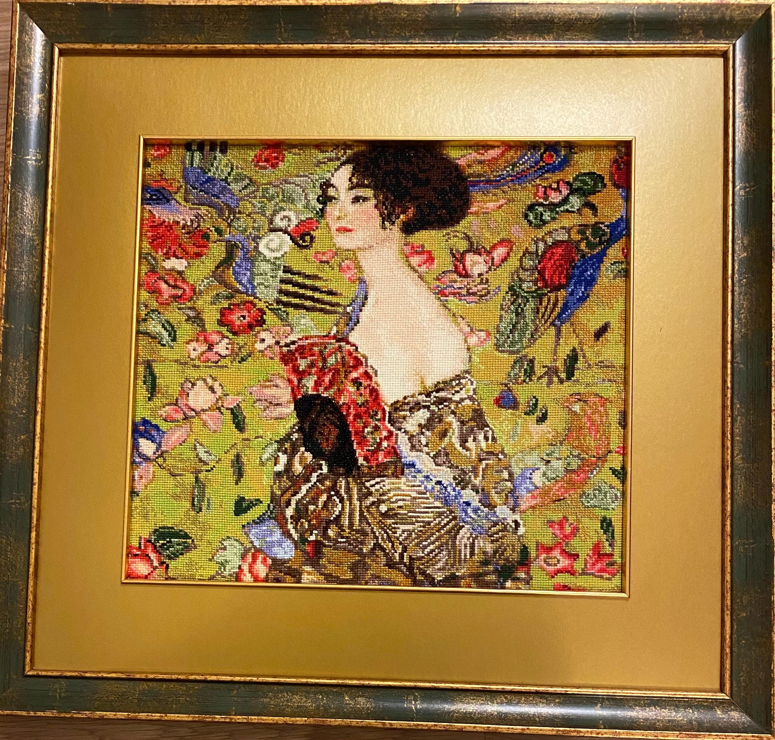 RIOLIS クロスステッチキット 1226 G. クリムトの絵画「扇を持つ女性