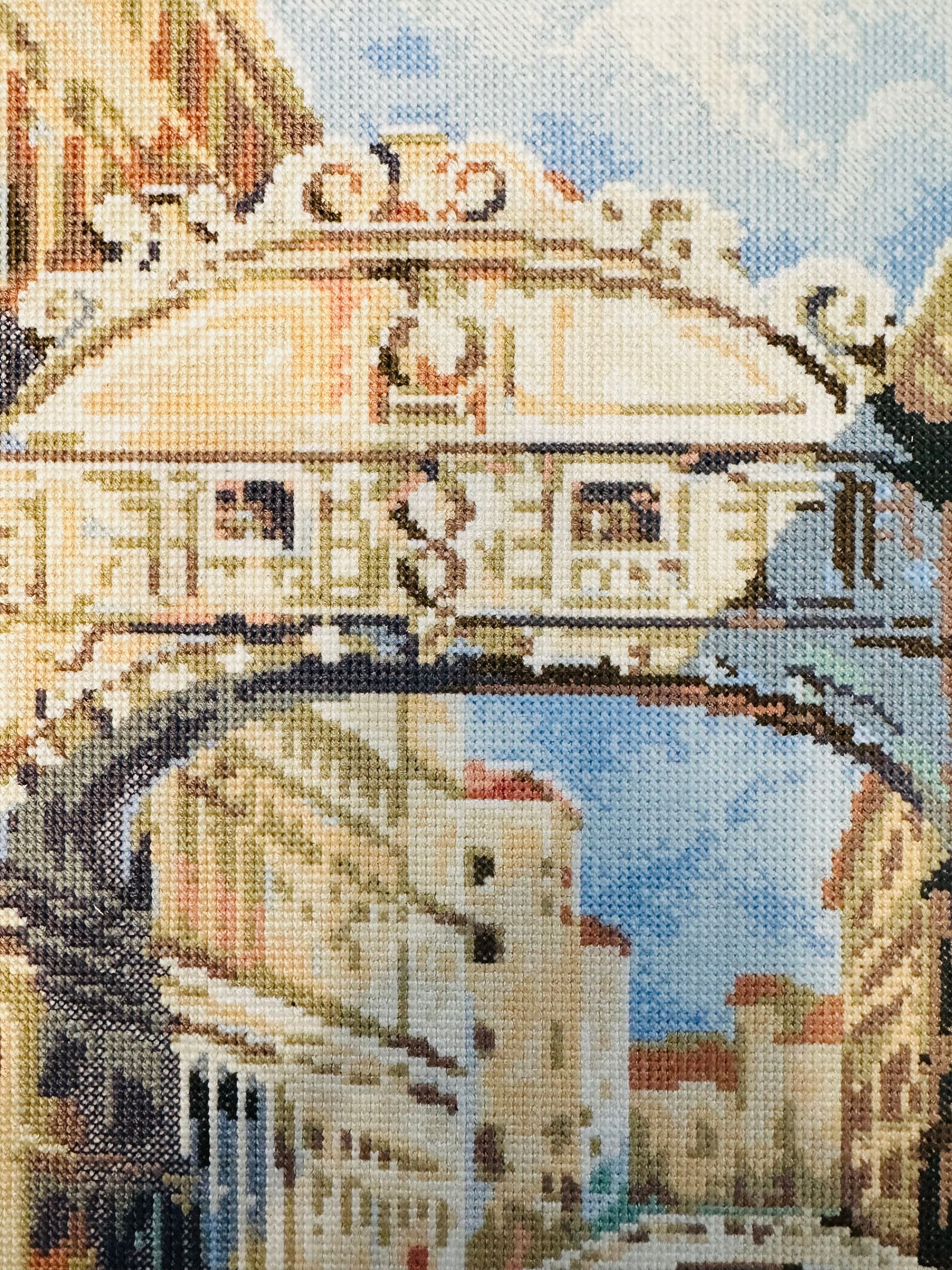 Riolis Kreuzstich-Set 'Venice. Bridge Of Sighs' – Komplett Mit Garn, Aida-Stoff, Nadel & Anleitung, 26x38 Cm