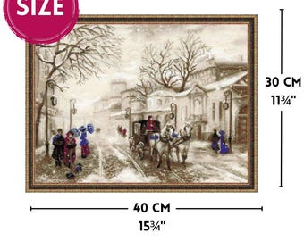 RIOLIS - Old Street 1400, Cross Stitch Kits 15,75\" X 11,81\", Cross...