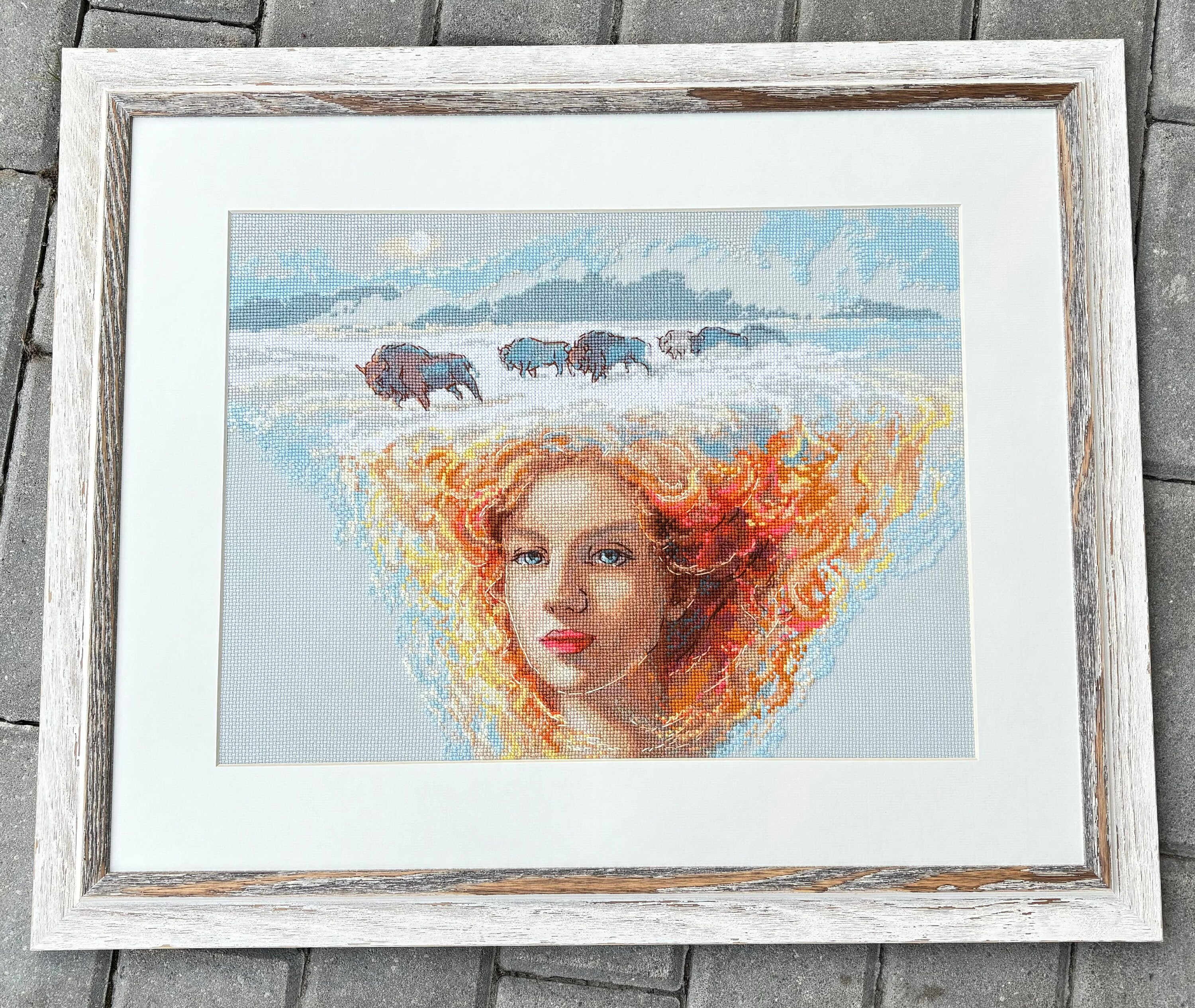 Aine - Madre Natura. Terra A1003, Punto croce 40x30, Punto croce kit da ricamare, Disegni da ricamare, Embroidery kit, Kit ricamo punto croce