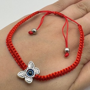 Red blue eye butterfly bracelet for women/men,Red thread bracelet,protection jewelry,red Kabbalah,luck, red amulet,red string bracelet.
