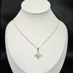Colliers trèfle, argent 925, plaqué or 14 carats, collier opale, trèfle, collier porte-bonheur, collier zircon de haute qualité, cadeau pour elle, cadeau de mariage.