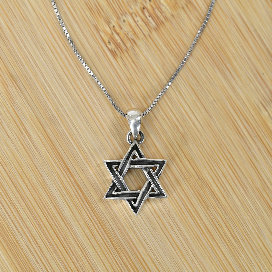 Star of David Necklace,jewish Symbol,925 Sterling Silver,israeli ...