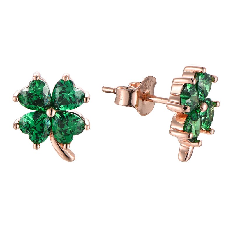 CLOVER 2 MOTIFS GOLD EARRINGS