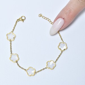 Collier Trèfle à 4 Feuilles Pour Femme - Porte-bonheur En Acier Inoxydable Plaqué Or, Hypoallergénique, Cadeau Symbolique