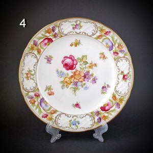 Mid Century Schumann Floral Plate - &quot;Empress Dresden Flowers&quot; Pattern - Dessert Plates (19,5 cm dia) - Bavaria China - Made in Germany - Top