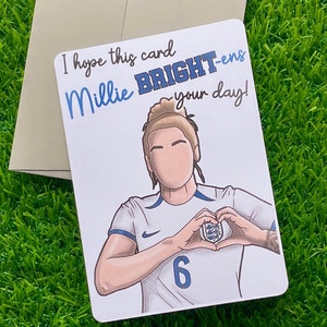 Carte de voeux A6 | Millie Illuminez votre journée ! | carte d'anniversaire | Millie Bright | Football féminin | Super Ligue féminine | Chelsea