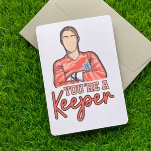 Carte de voeux A6 | Vous êtes gardien | carte de voeux de partenaire d'épouse de Zazzle.be Liste d'envies Vous avez des idées ? Football féminin Mary Earps | Super League féminine Lioness Man U