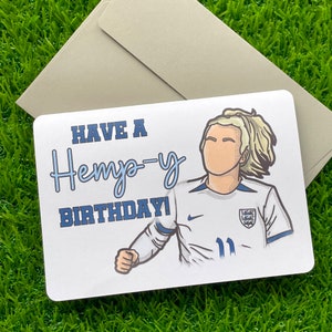 Carte de voeux A6 | Passez un anniversaire au chanvre | Joyeux anniversaire | carte d'anniversaire | Lauren Chanvre | Football féminin | Super League féminine, Man City