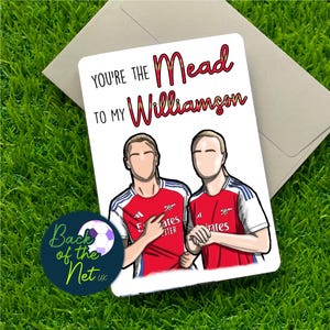 Carte de voeux A6 | Beth Mead et Leah Williamson | de voeux d'amitié | Football féminin Lioness | Arsenal | Gooners