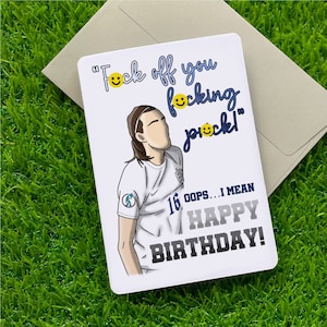 Carte de voeux A6 | Jill Scott | FOYFP | carte d'anniversaire | Football féminin | Super Ligue féminine | Footballeuses | Football | 2022 euros