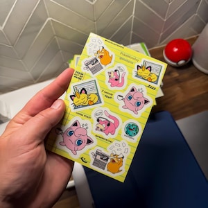 PokeMonday ステッカーシート - ビニールステッカーコレクション。