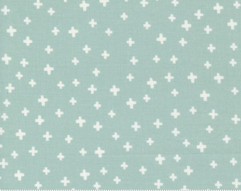 Shine Addition Blenders Geometric Plus Sign Sky by Sweetwater for Moda Fabrics 55673 12, 1/2 yard increments