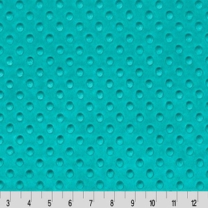 Teal Cuddle Minky Dimple Dot Fabric by Shannon Fabrics