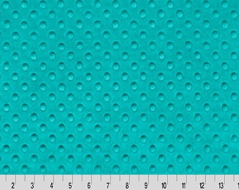 Teal Cuddle Minky Dimple Dot Fabric by Shannon Fabrics