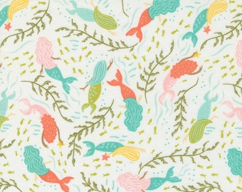 The Sea & Me Mermaid Coral by Stacy Iest Hsu for Moda Fabrics 20792 11