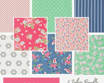 A Cat Named Stitch Curated Half Yard and Fat Quarter Bundles (8 fabrics) by Camille Roskelley for Moda Fabrics