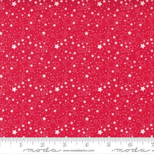 Holiday Essentials Americana Stars and Stars Red by Stacy Iest Hsu and Moda Fabrics 20764 12, 1/2 yard increments