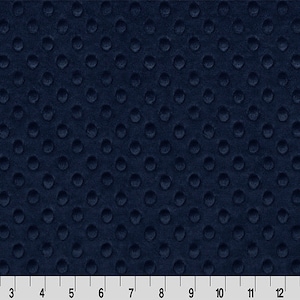 Navy Cuddle Minky Dimple Dot Fabric by Shannon Fabrics