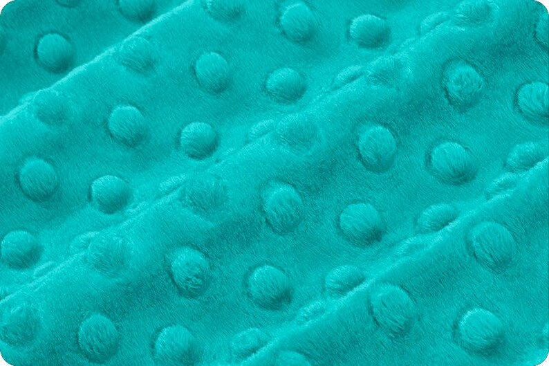 Teal Cuddle Minky Dimple Dot Fabric by Shannon Fabrics