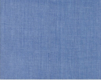 Moda Chambray Medium Blue Fabric 12051 15. 1/2 yard increments