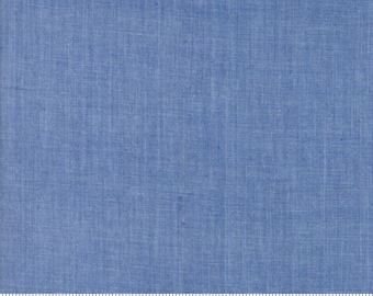 Moda Chambray Medium Blue Fabric 12051 15. 1/2 yard increments