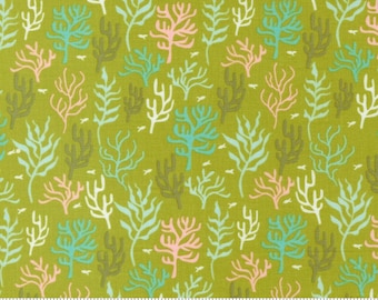 The Sea & Me Coral Garden Seaweed Kelp by Stacy Iest Hsu for Moda Fabrics 20797 16, 1/2 yard increments