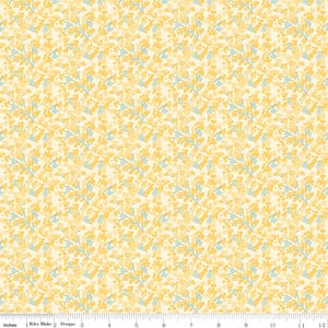 New Beginnings Blossoms Yellow by Sandy Gervais for Riley Blake Fabrics C15754-YELLOW, 1/2 yard increments