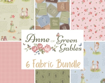Anne of Green Gables Curated Fat Quarter and Half Yard Bundles (6 fabrics) by Riley Blake Designs