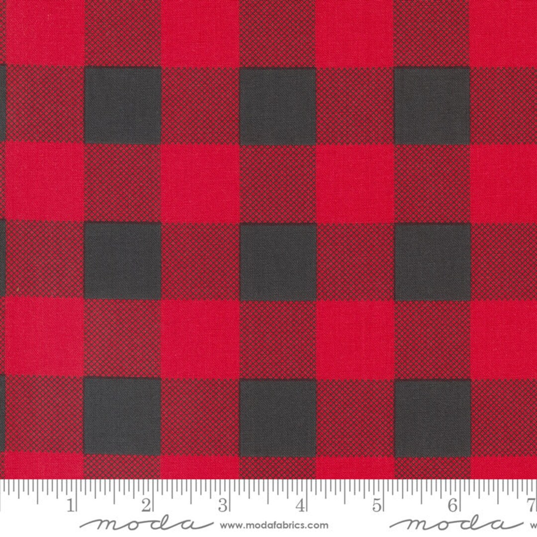 Starberry Buffalo Check and Plaid Red Charcoal by Corey Yoder of Moda ...