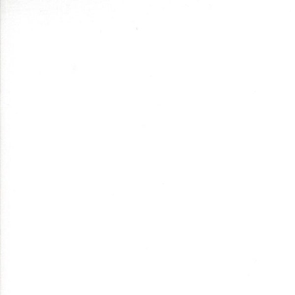 Moda Bella Solids White Bleached 9900 98, 1/2 yard increments