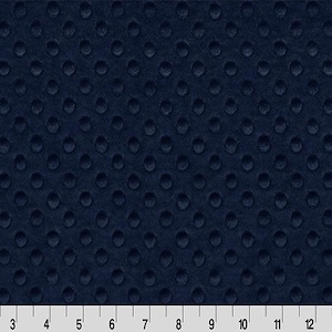 Navy Cuddle Minky Dimple Dot Fabric by Shannon Fabrics