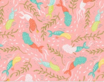 The Sea & Me Mermaid Shell by Stacy Iest Hsu for Moda Fabrics 20792 19, 1/2 yard increments