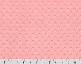 Blush Cuddle Minky Dimple Dot Fabric by Shannon Fabrics