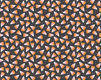 Hey Pumpkin Corn Candy Charcoal by My Mind's Eye for Riley Blake Fabrics C16035-CHARCOAL, 1/2 yard increments