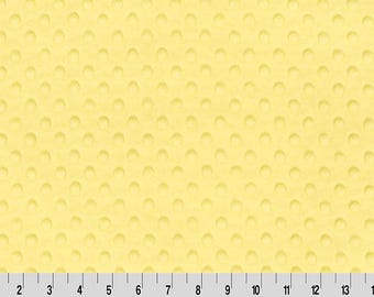 Banana Cuddle Minky Dimple Dot Fabric by Shannon Fabrics