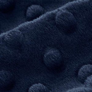 Navy Cuddle Minky Dimple Dot Fabric by Shannon Fabrics