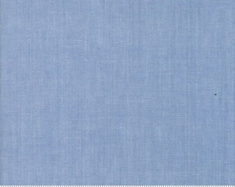 Moda Chambray Light Blue Fabric 12051 16, 1/2 yard increments