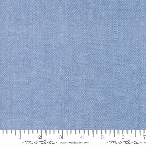 Moda Chambray Light Blue Fabric 12051 16, 1/2 yard increments