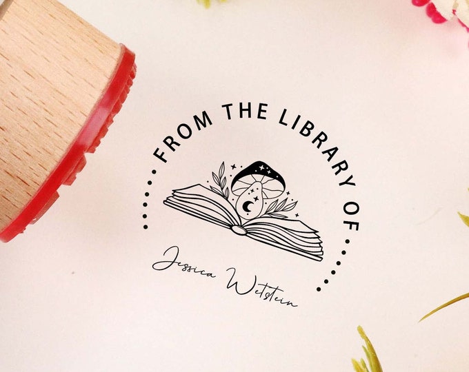 Personalized Library Stamp, From The Library Of Stamp, Custom Library Stamp, Best Gift, Custom Book Stamp, Bookplate Stamp, Gift For Her